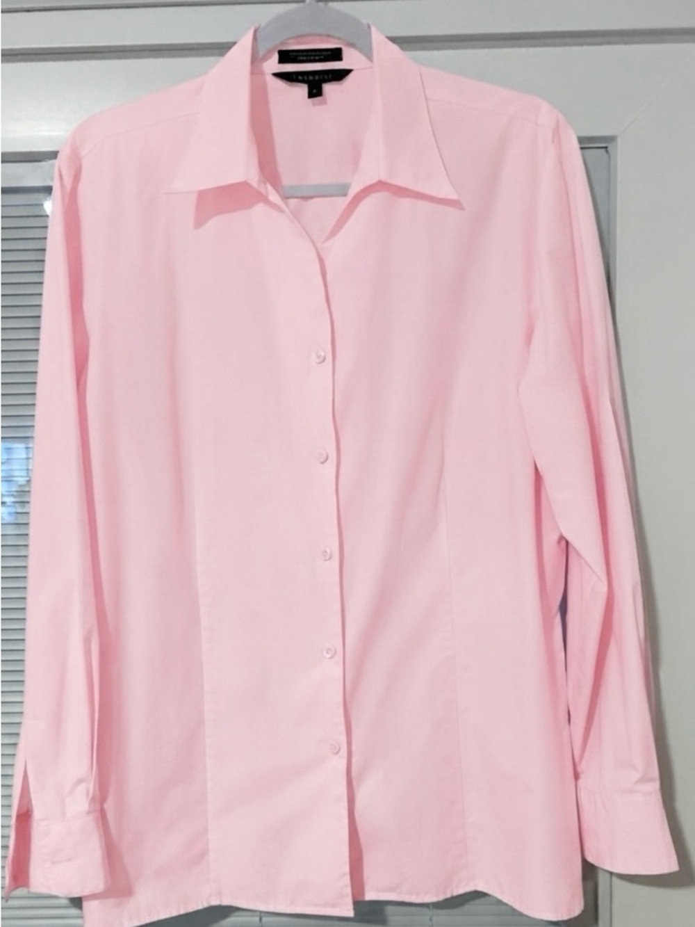 Women's Button-Front Blouse - Light Pink by Twinhill
